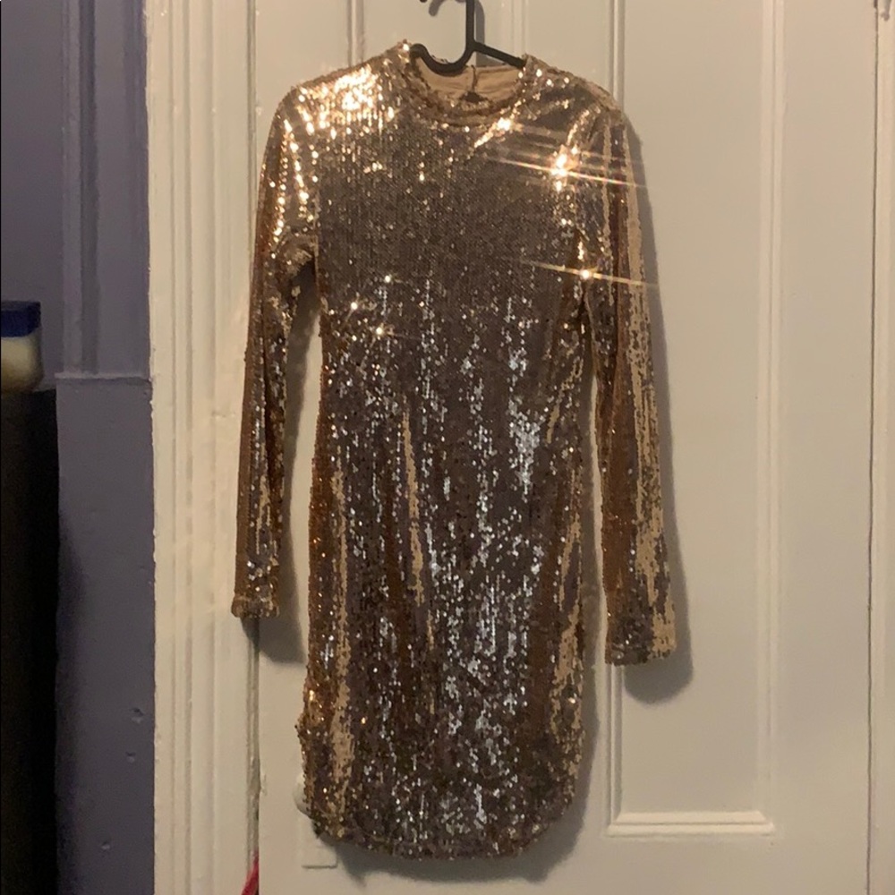 Sequence dress gold